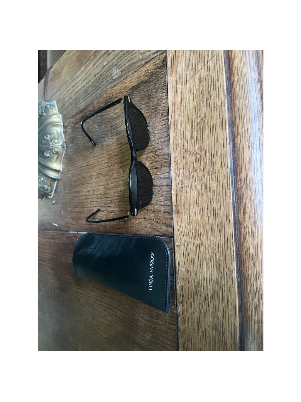 Bnwot Linda Farrow Aviator Sunglasses With Original 100% Leather Case — image 5 of 6